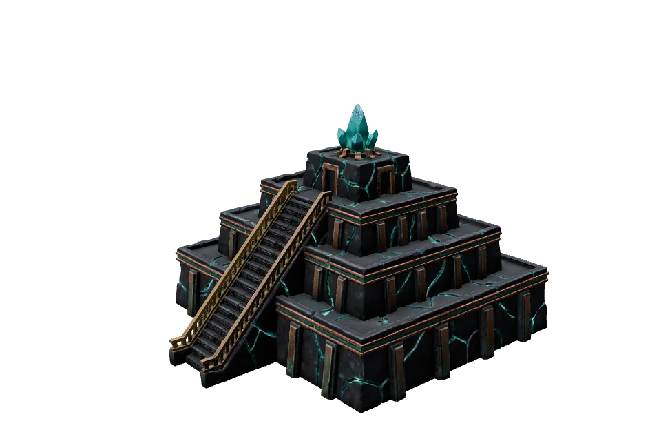 Ziggurat Temple — ¾ view