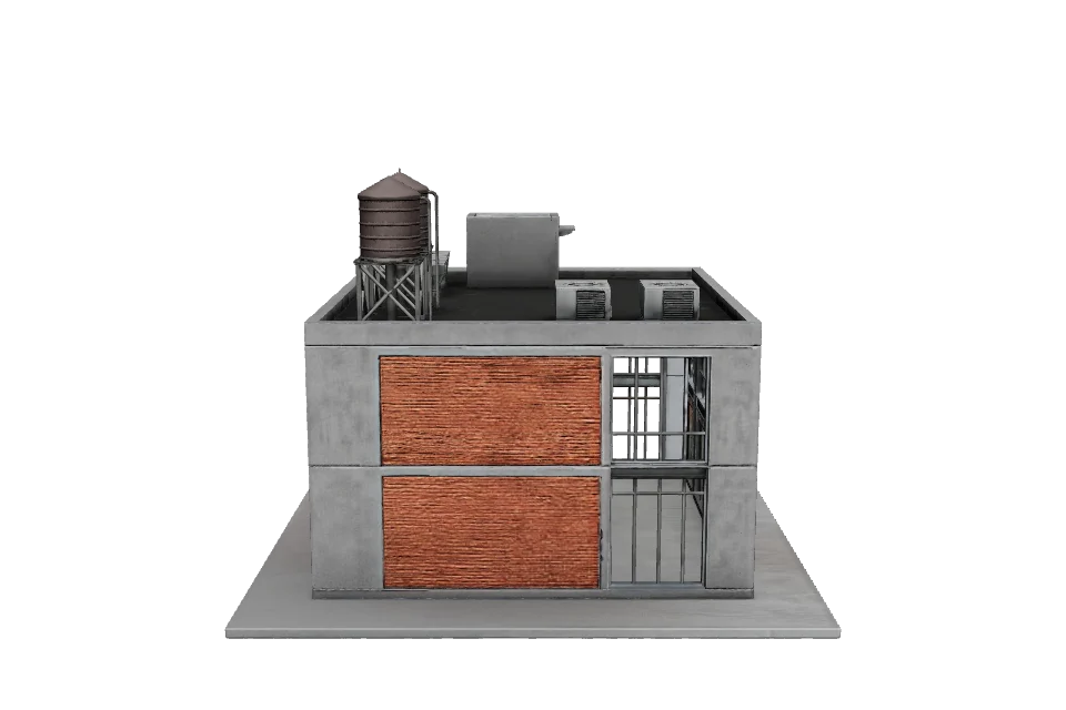 Rooftop Utility Block — Side