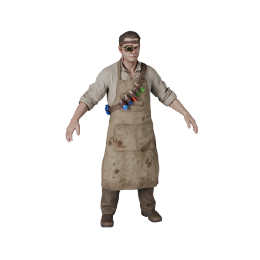 Alchemist — game-ready 3D model generated by the BitSoul3D AI Engine