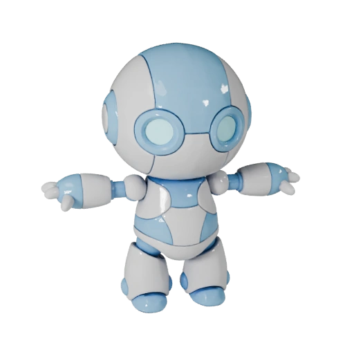 Chibi Bot — stylised 3D model generated by the BitSoul3D AI Engine