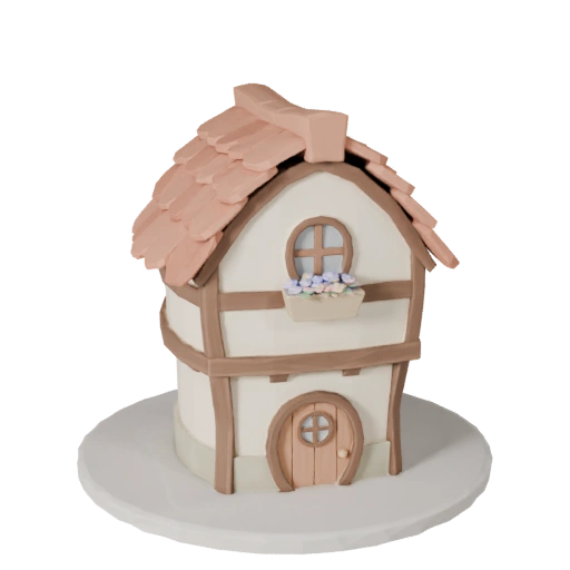 Cozy Cottage — stylised 3D model generated by the BitSoul3D AI Engine