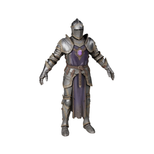 Ornate Plate Knight — game-ready 3D model generated by the BitSoul3D AI Engine