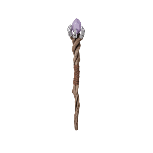 Crystal Staff — game-ready 3D model generated by the BitSoul3D AI Engine