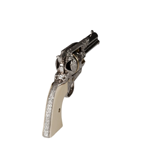 Ornate Revolver — game-ready 3D model generated by the BitSoul3D AI Engine