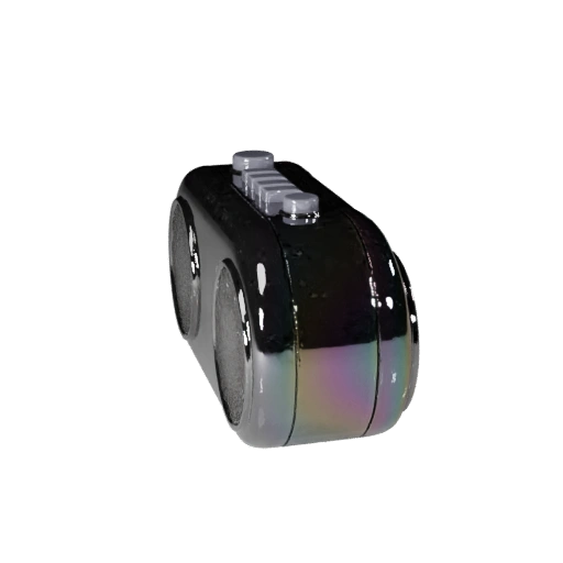 Chrome Boombox — stylised 3D model generated by the BitSoul3D AI Engine